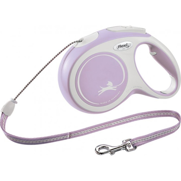FLEXI NEW COMFORT PINK (8 М; ДО 20 КГ) повідець-рулетка для собак - M