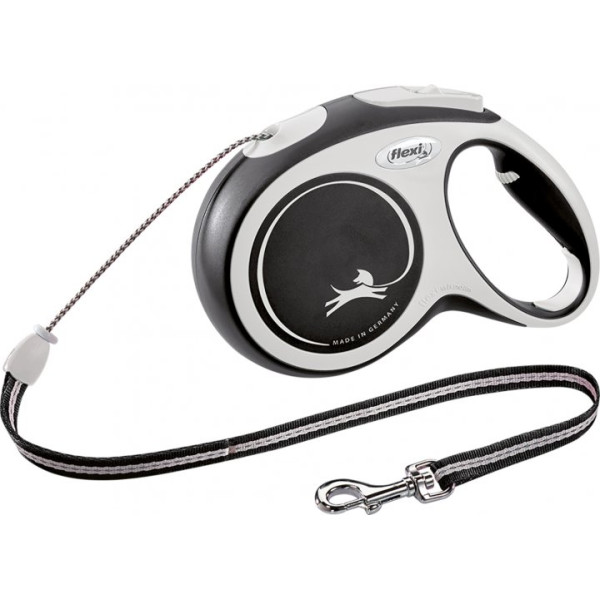 FLEXI NEW COMFORT BLACK (8 М; ДО 20 КГ) повідець-рулетка для собак - M