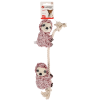 Flamingo (Фламинго) Hangta Sloth With Rope - Игрушка для собак ленивец на веревке розовый S/M