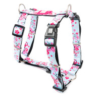 Max & Molly (Макс Молли) H-Harness Cherry Bloom - Шлея для собак с принтом вишневое цветение L