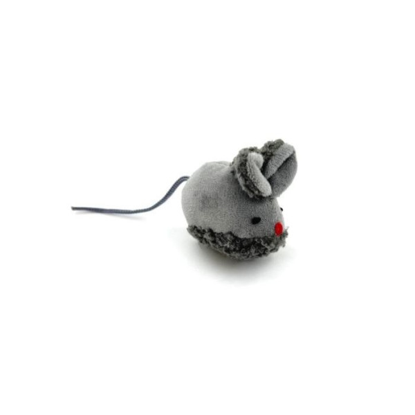 Hippie Pet (Хиппи Пэт) Cat Toy Mouse with Bow Ears Gray - Игрушка для котов мышка с ушками бантиком серая 6.5 см