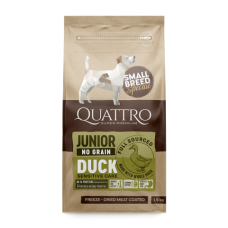Quattro (Кватро) Dog Grain Free Duck Junior Mini - Сухой беззерновой корм для щенков мелких пород с мясом утки 1.5 кг