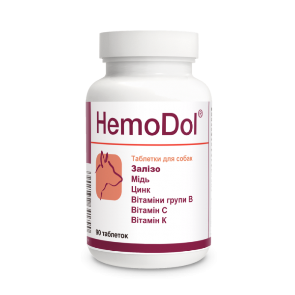 Dolfos (Долфос) Dog HemoDol - витаминный комплекс для собак любого возраста при анемии и дефиците железа 90 таб.
