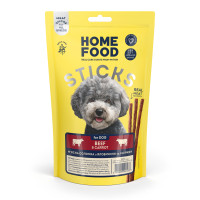 Home Food (Хоум Фуд) Dog Grain Free Beef & Carrot Meat Strips All Life Stages All Breeds - Лакомство беззерновое для собак всех возрастов и всех пород мясная соломка с мясом говядины и морковью 80 г