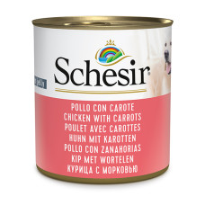 Schesir (Шезир) Dog Chicken with Carrots In Jelly - Влажный корм для взрослых собак всех пород кусочки курицы с морковкой в желе 285 г