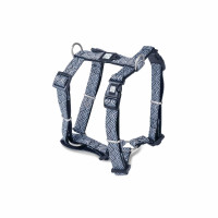 Max & Molly (Макс Молли) H-Harness Mykonos Black S - Шлея для собак с принтом миконос