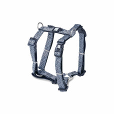 Max & Molly (Макс Молли) H-Harness Mykonos Black S - Шлея для собак с принтом миконос