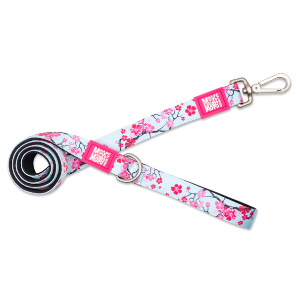 Max & Molly (Макс Молли) Short Leash Cherry Bloom L - Короткий поводок для собак с принтом вишневое цветение L
