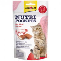 GimCat (Джимкет) Nutri Pockets Pockets Beef & Malt - Витаминное лакомство для котов с говядиной и солодом 0.06 кг