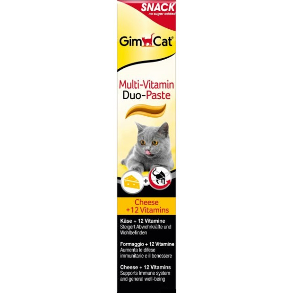 GimCat (ДжимКет) DUO PASTE Multi-vitamin 12 vitamins with cheese - Паста для кошек 12 витаминов и сыр 50 г