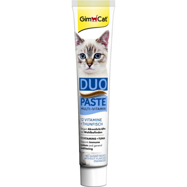 GimCat (ДжимКет) DUO PASTE Multi-vitamin 12 vitamins with tuna - Паста для кошек 12 витаминов и тунец 50 г