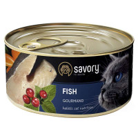 Savory (Сейвори) With Fish - Влажный корм для взрослых привередливых кошек, с рыбой, 200 г