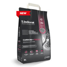 Lindocat (Ліндокет) Advanced Carbon + Fresh - Наповнювач для котячих туалетів бентонітовий білий з активованим вугіллям 8 л