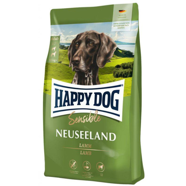 Happy Dog (Хепи Дог) Lamb Sensible Neuseeland Adult Medium & Maxi Сухой корм для взрослых собак средних и больших пород с чувствительным пищеварением с мясом ягнёнка 12.5 кг