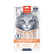 Wanpy (Ванпі) Functional Creamy Lickable Treat Digestive Health - Функціональні рідкі ласощі для котів з чутливим травленням 70 г