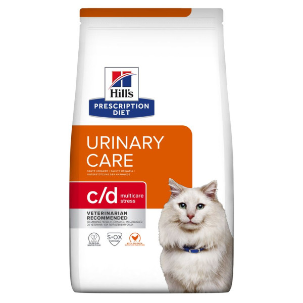 Hill`s PD Feline c/d Multicare Stress – Сухий лікувальний корм для кішок при захворюваннях сечовивідних шляхів з куркою 3 кг
