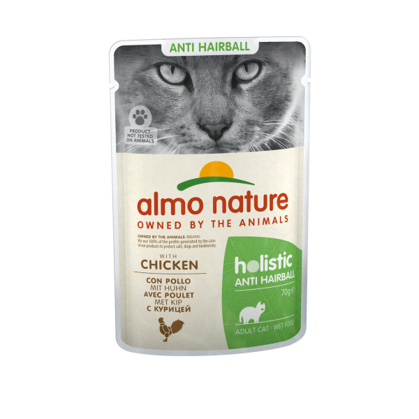 Almo Nature (Альмо Натюр) Cat Hairball Chicken - Влажный корм для кошек для вывода шерсти с курицей 70 г