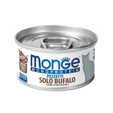 Monge (Монж) Cat Grain Free Buffalo Monoprotein Adult - Вологий беззерновий монопротеїновий корм для дорослих котів пластівці з м’ясом буйвола 80 г