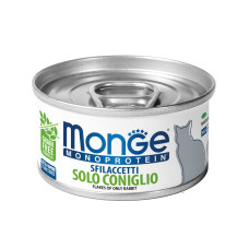 Monge (Монж) Cat Grain Free Rabbit Monoprotein Adult - Вологий беззерновий монопротеїновий корм для дорослих котів пластівці з м’ясом кролика 80 г