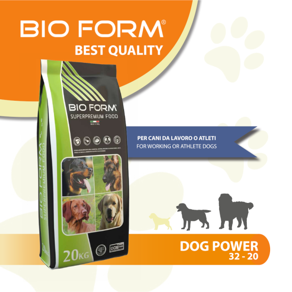 Bio Form (Біо Форм) Super Premium Food Dog Power - Сухий корм для активних собак зі свининою 20 кг