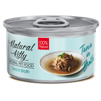Natural Kitty (Нейчерал Китти) Broth Series Tuna in Broth - Влажный дополнительный корм для кошек тунец в бульоне 80 г