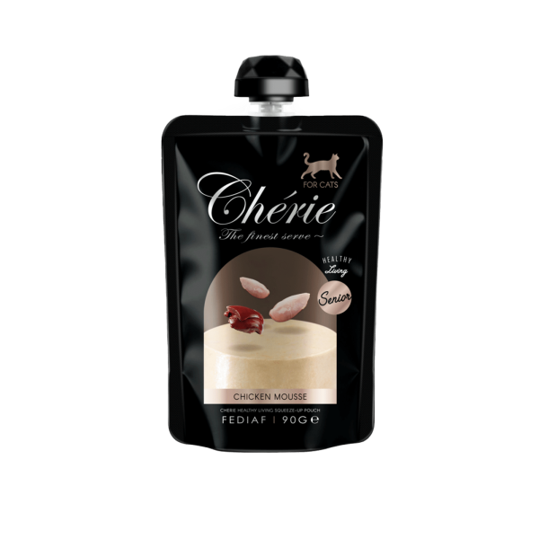 Cherie (Чери) Cat Grain Free Chicken Mousse Senior - Влажный беззерновой корм для котов пожилого возраста мусс с мясом курицы 90 г