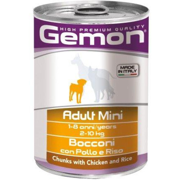 Gemon (Джемон) Dog Wet Mini Adult Chicken & Rice - Вологий корм для собак дрібних порід з куркою і рисом 0.415 кг