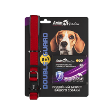 Animall (Енімал) Vetline Dog Double Guard Set Collar & Antiparasitic Tape Red - Набір для собак нашийник з протипаразитарною стрічкою червоний 32-40 см