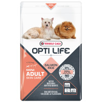 Opti Life (Опти Лайф) Adult Skin Care Mini With Salmon - сухой корм для собак мини и малых пород для кожи и шерсти 2.5 кг