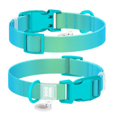 WauDog (ВауДог) Nylon Recycled Gradient Blue - Нашийник для собак нейлоновий градієнт блакитний (Ш 15 мм, Дов 25-35 см) S