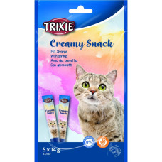 Trixie (Тріксі) Creamy Snacks - Рідкі ласощі для котів з тунцем і креветками 5 шт х 14 г