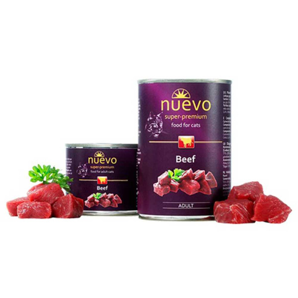 Nuevo (Нуэво) Cat With Beef - Влажный корм для кошек с говядиной 200 г
