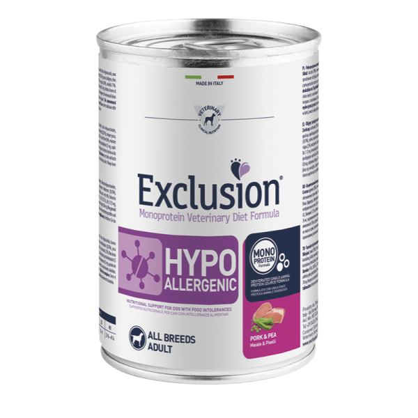 Exclusion (Эксклюжн) Dog Vet Diet Hypoallergenic With Pork - Влажный корм со свининой для собак с пищевой аллергией 400 г