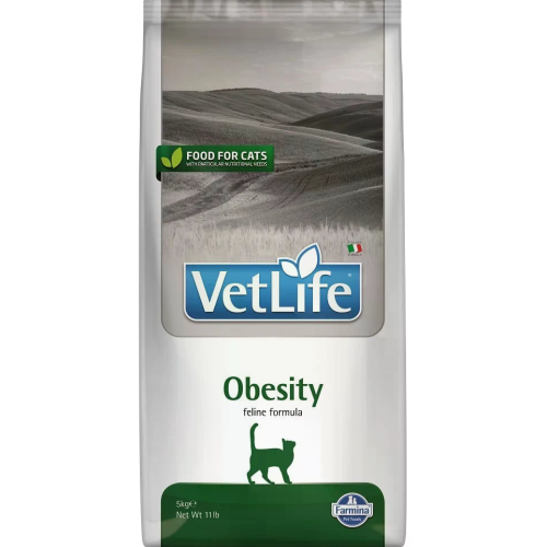 Farmina Vet Life (Фарміна Вет Лайф) Cat Obesity Adult - Сухий лікувальний корм для дорослих котів для зниження надмірної маси тіла 5 кг