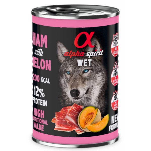 Alpha Spirit (Альфа Спирит) Ham With Melon - Влажный корм для собак со свининой и дыней 400 г