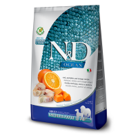 Farmina (Фармина) Dog N&D Ocean Grain Free Cod, Pumpkin & Orange Adult Medium & Maxi - Сухой беззерновой корм для взрослых собак средних и больших пород с мясом трески, тыквой и апельсином 12 кг