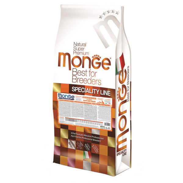 Monge (Монж) Dog Duck, Rice & Potatoes Monoprotein Puppy & Junior All Breeds - Сухой монопротеиновый корм для щенков всех пород с мясом утки, рисом и картошкой 15 кг