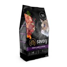 Savory (Сейворі) Adult Cat Steril Fresh Lamb & Chicken - Сухий корм для стерилізованих котів з ягнятком та куркою 0.4 кг