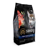 Savory (Сейвори) Junior Large Turkey & Chicken - Сухой корм для щенков крупных пород с индейкой и курицей 12 кг