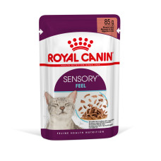 Royal Canin (Роял Канiн) Cat Sensory Feel Gravy Pouches Adult Poultry - Вологий корм для дорослих котів що стимулює витончене відчуття унікальних текстур шматочки в соусі з м’ясом птиці 85 г