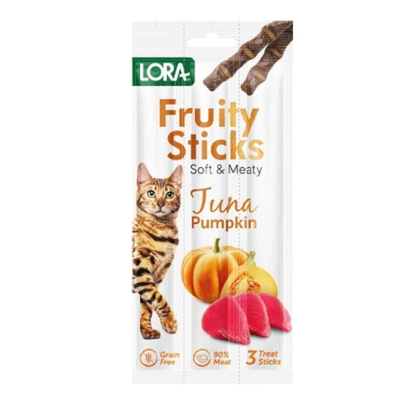 Lora (Лора) Fruity Sticks Tuna & Pumpkin - Лакомство для кошек тунец и тыква 3 шт. по 5г