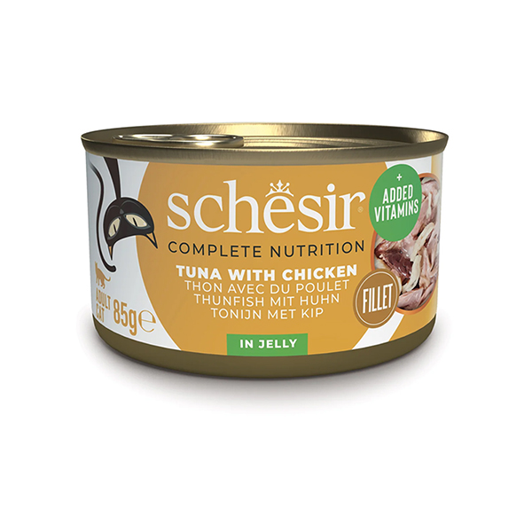 Schesir (Шезир) Cat Tuna&Chicken in Jelly - Влажный корм для кошек с тунцем и курицей в желе 85 г