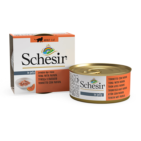 Schesir (Шезир) Cat Tuna&Papaya - Влажный корм для кошек с тунцем и папаей в желе 75 г