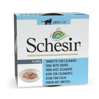 Schesir (Шезир) Cat Tuna&Squid in Jelly - Влажный корм для кошек с тунцем и кальмарами в желе 85 г