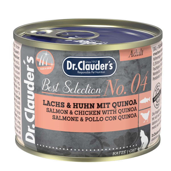 Dr.Clauder's (Клаудер) Best Selection №4 Chicken & Salmon - Влажный корм для кошек с курицей и лососем 200 г