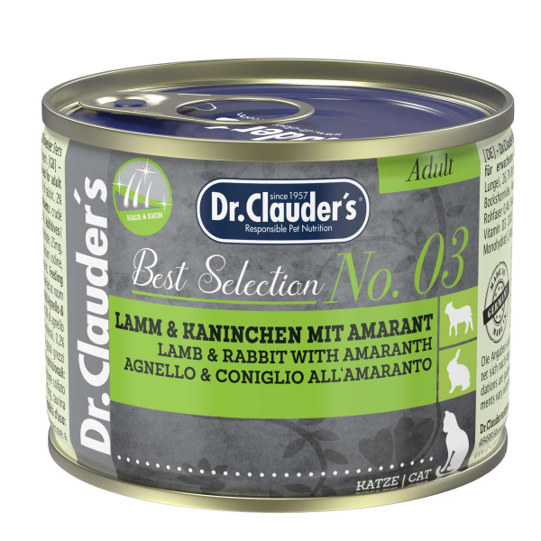 Dr.Clauder's (Клаудер) Best Selection №3 Lamb & Rabbit - Влажный корм для кошек с ягненком и кроликом 200 г