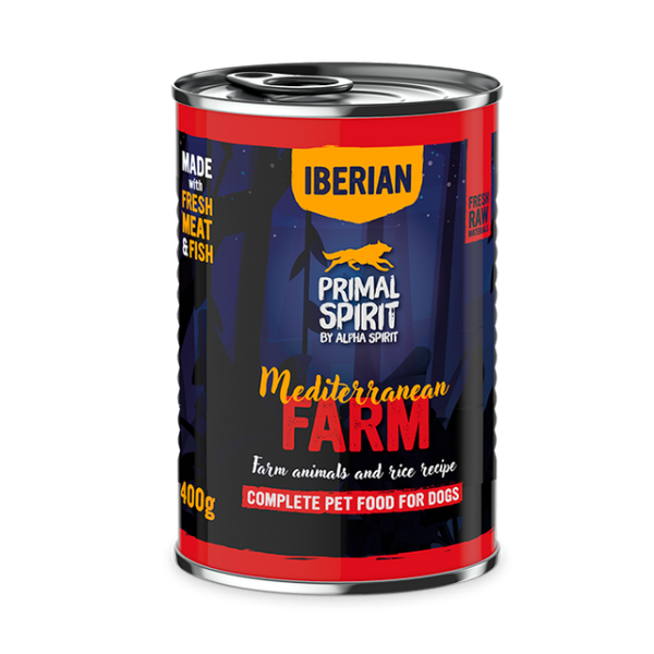 Primal Spirit Mediterranean Farm - Полнорационный влажный корм для взрослых собак с курицей 400 г