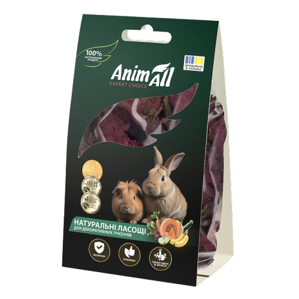 AnimAll (Энимал) Dried Beetroot For Rodents - Лакомство для грызунов сушеная свекла 50 г