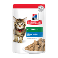 HILL`S (Хилс) SP Kitten&Mother Ocean Fish - Влажный корм для котят и беременных/лактирующих кошек с океанической рыбой соусе 85 г