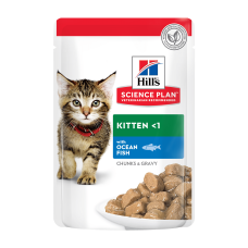 HILL`S (Хілс) SP Kitten&Mother Ocean Fish - Вологий корм для кошенят та вагітних/лактуючих кішок з океанічною рибою соусі 85 г
